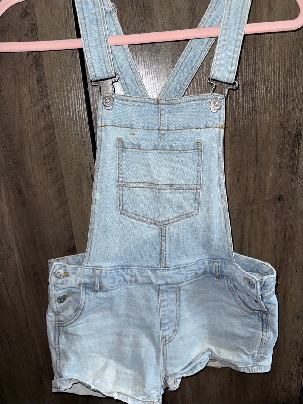 Love Tree Light Blue Denim Short Overalls